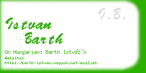 istvan barth business card